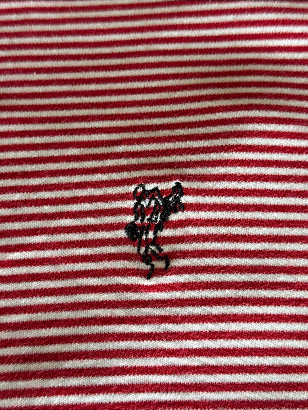 Vintage Ashworth Golf Red & White Striped Polo Shirt 1990s like New w Sleeve hit - Picture 3 of 6